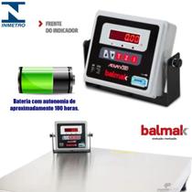 Balança Digital Plataforma Balmak Bk300i1 300kg Inox Inmetro com bateria