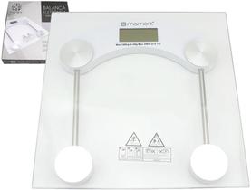 Balança Digital Vidro Até 180Kg Slim Moderna Segura C/ Alta Precisão Ideal P/ Banheiro Casa EAcademi