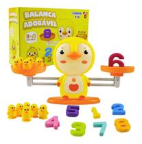 Balança Divertida Montessori Matemática Números Pintinho