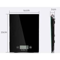 Balança Para Cozinha Digital Em Vidro Retangular 5kg Preta Balança Para Cozinha Digital Em Vidro Retangular 5kg Preta