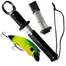 Balança Pesca Boga Grip 12kg Alicate Pega Peixe + Isca 12g Balança Pesca Boga Grip 12kg Alicate Pega Peixe + Isca 12g