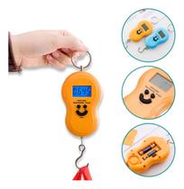 Balança Portátil Digital 50kg para Mala, Viagem, Bagagem, Pesca, Organização, Precisão com Gancho e Visor LCD