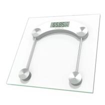 Balança quadrada digital vidro 180kg banheiro consultorio academia fitness corporal