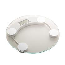 Balança Redonda Digital Até 180kg Em Vidro Para Banheiro Se Pesar Display 4 Dígitos LCD Balança Doméstica