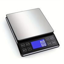 Balanças de cozinha digitais, plataforma de aço inoxidável, 500g, pretas Balanças de cozinha digitais, plataforma de aço inoxidável, 500g, pretas