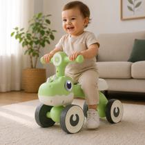 Balance Bike Infantil Bicicleta Equilíbrio Dino Com Luz 4 Rodas Rodinhas Passeio Brinquedo Criança Infantil Balance Bike Infantil Bicicleta Equilíbrio Dino Com Luz 4 Rodas Rodinhas Passeio Brinquedo Criança Infantil