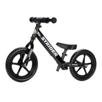 Balance Bike Strider Sport Black para crianças de 1 a 4 anos com acessórios