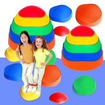 Balance Stepping Stones EDRLAITY para crianças de 3 anos ou mais, 10 unidades Balance Stepping Stones EDRLAITY para crianças de 3 anos ou mais, 10 unidades