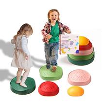 Balance Stepping Stones makarci para crianças, 5 peças de plástico antiderrapante Balance Stepping Stones makarci para crianças, 5 peças de plástico antiderrapante