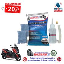 Balanceador Automático Sem Chumbo Tipo 2 Pneu Moto Yamaha Xmax - Kit 2 Pneus