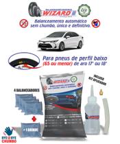 Balanceamento Automático Sem Chumbo Carro Corolla Aro 17" e 18" - Kit 5 Pneus e Bisnaga