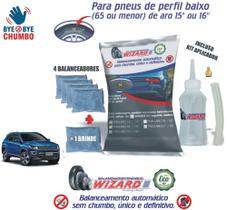 Balanceamento Automático Sem Chumbo Jeep Compass Pneus 15" e 16" - Kit 5 Pneus e Bisnaga