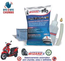 Balanceamento Automático Sem Chumbo Moto Honda Elite 125 Tipo 1 - Kit 2 Pneus - Balanceador Dinâmico Wizard