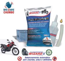 Balanceamento Automático Sem Chumbo Moto Honda XRE 300 Tipo 1 - Kit 2 Pneus - Balanceador Dinâmico Wizard