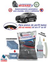 Balanceamento Dinâmico Sem Chumbo Carro Caoa Chery Tiggo 8 Aro 17" e 18" - Kit 5 Pneus e Bisnaga