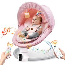 Balancim elétrico Baby Swing Smelluck com cinto de 5 pontos App