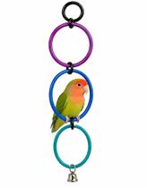 Balanço Argola Agapornis Com Guizo Brinquedo Colorido Balanço Argola Agapornis Com Guizo Brinquedo Colorido