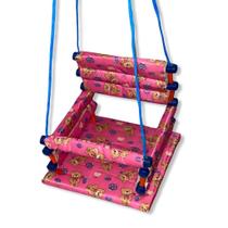 Balanço Cadeirinha Infantil Para Criança De Madeira Suporta 30 Kg