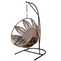 Balanço com Suporte Para Jardim e Varanda Modelo Folha Corda Naval