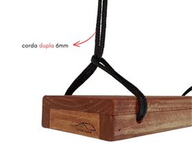 Balanço de Madeira Infantil Adultos C/ Reforço e Corda Dupla Balanço de Madeira Infantil Adultos C/ Reforço e Corda Dupla