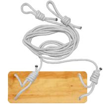 Balanco De Madeira Infantil Reforcado Corda Jardim E Varanda