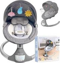 Balanço Elétrico Infantil Jool Baby Nova com Bluetooth e Música - Cinza