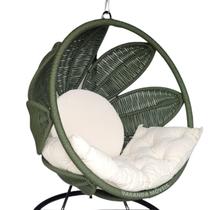 Balanço Flor de Corda Náutica e Alumínio cor Verde Militar Balanço Flor de Corda Náutica e Alumínio cor Verde Militar