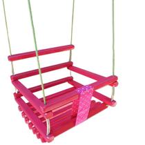 Balanço gangorra infantil madeira 35x35 Pink suporta 80kg - Shoppingnet