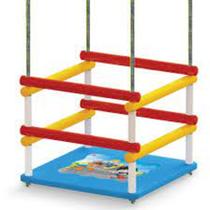 Balanço Infantil De Madeira azul/vermelho Junges