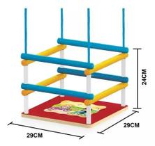 Balanço Infantil Madeira Colorido Divertido Ate 35kg -jungee