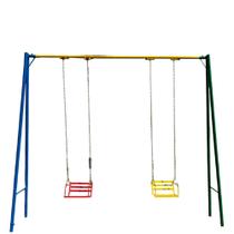 Balanço Infantil Paraíso Gangorra 2 lugares com Encosto de Aço