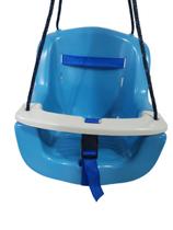 Balanço Infantil Plástico AZUL Bebê Criança Cadeirinha Com Corda