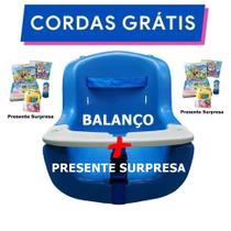 Balanço Infantil Plástico Bebê Criança Cadeirinha c/Corda e Presente Surpresa