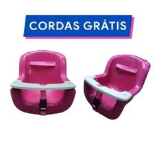 Balanço Infantil Plástico ROSA Bebê Criança Cadeirinha Com Corda - Cia do Pula Pula Balanço Infantil Plástico ROSA Bebê Criança Cadeirinha Com Corda - Cia do Pula Pula