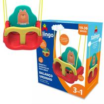 Balanço Infantil Urso Ursinho Encosto Com Cinto Criança Presente Aniversário Colorido - Xalingo