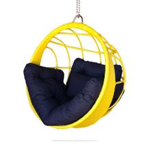 Balanço ninho confort amarelo cadeira suspensa teto feita em alumínio com fibra sintética para varanda área externa área de piscina