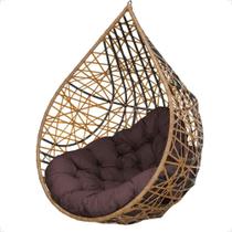 Balanço Ninho Gota Suspenso Com Mosquetão E Mola Para área De Lazer - Caramelo A4