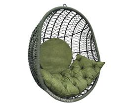 Balanço Ninho Pendurado Maracaipe Corda Náutica Verde Balanço Ninho Pendurado Maracaipe Corda Náutica Verde