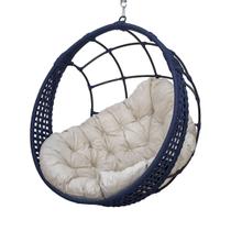 Balanço Ninho Suspenso Almofada Impermeável Branco Corda Náutica Azul + Mola e Mosquetão Balanço Ninho Suspenso Almofada Impermeável Branco Corda Náutica Azul + Mola e Mosquetão