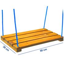 Balanço Para Criança E Adulto Reforçado Madeira Com Corda