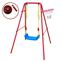 Balanço Playground Infantil Com Cesta Basquete BW252