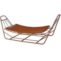 Balanço Rede BBB Tricô Náutico Trama Fechada Com Suporte de Alumínio