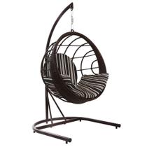 Balanço San José Alumínio Revestido em Fibra Sintética - Tecido Friso Preto