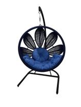 Balanço suspenso flor em corda náutica