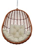 Balanço suspenso Macaipe em corda náutica e alumínio - cor caqui - Estofado acquablock Karsten Balanço suspenso Macaipe em corda náutica e alumínio - cor caqui - Estofado acquablock Karsten