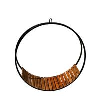 Balanço Suspenso Paraíso Ninho Aço e Madeira Area Externa