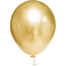 Balao 10 Liso Platino Ouro Redondo PCT.C/25 Balao 10 Liso Platino Ouro Redondo PCT.C/25