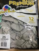 Balão 12” Cinza Liso Maxxi Premium 25un