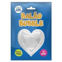 Balão 16 bubble coração 47343 - Mundo Bizarro