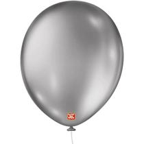 Balão 16" Liso Metalizado Prata Pacote com 10 Unidades Balão 16" Liso Metalizado Prata Pacote com 10 Unidades